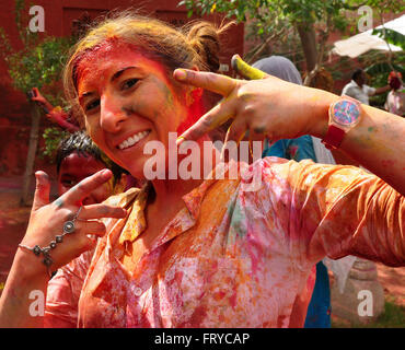 Bikaner, India. 24th Mar, 2016. People celebrate the holi festival ...