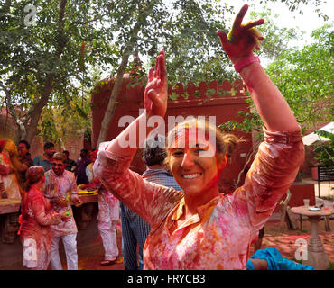 Bikaner, India. 24th Mar, 2016. People celebrate the holi festival ...