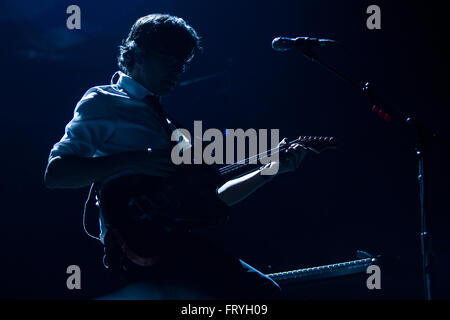 London, Ontario, Canada. 24th March, 2016. The American indie rock band Death Cab For Cutie takes the stage for a concert performance. Credit:  Mark Spowart/Alamy Live News Stock Photo