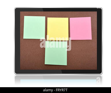Planning your Day - Notepad in Tablet. Stock Photo