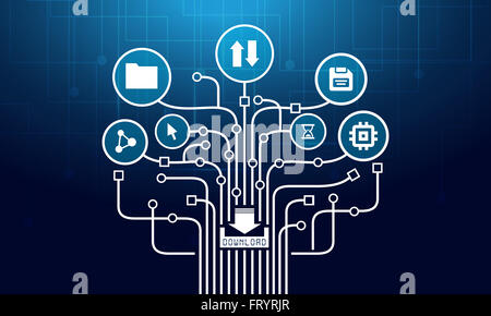 Internet Infographic Background abstract with icons. Stock Photo