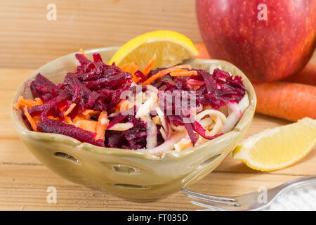 Fresh salad of beets and carrot in a bowl. Healthy salad Stock Photo