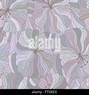 Vector seamless floral pattern. Boho style design for fabrics, textiles, paper, wallpaper and covers. Stock Vector
