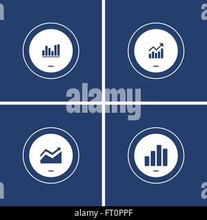 Graphic design web icons set in blue line design. Pack of color palette ...