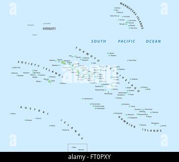 Vector map of the Marquesas Islands, French Polynesia Stock Vector ...
