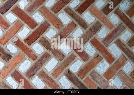 Closeup on a decorated brick wall. Shot from Stade in Northern Germany Stock Photo