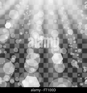 Transparent Sun Light on Checkered Background Stock Photo