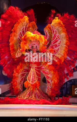 Samba dancer in a variety theater, Rio de Janeiro, Rio de Janeiro, Brazil Stock Photo