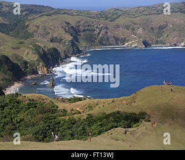 Coastline and Marlboro Hills in Batanes, Batan Island, Batanes, Philippines, Asia Stock Photo