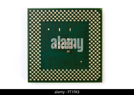 Bottom view of processor chip Stock Photo