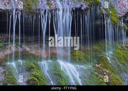 Water flowing over rocks in the gorge Wimbachklamm in Ramsau bei Berchtesgaden, National Park Berchtesgaden, Bavaria, Germany Stock Photo