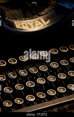 Close up of antique Royal typewriter Stock Photo