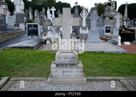 Éamon De Valera grave at Glasnevin Cemetery in Dublin, Ireland, Europe Stock Photo