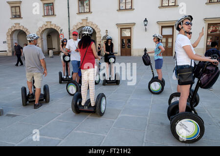 Tourists on Segway sightseeing tour in Vienna, Austria, Europe Stock Photo