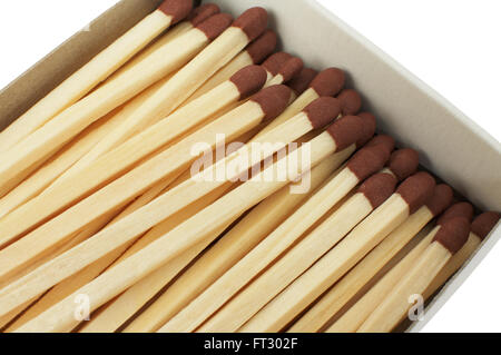 Boxes with matches on a white background Stock Photo