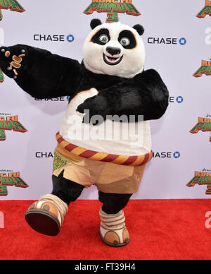 LOS ANGELES, CA - JANUARY 16, 2016: Characters at the world premiere of Kung Fu Panda 3 at the TCL Chinese Theatre, Hollywood. Stock Photo