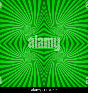Green seamless swirling rays pattern background Stock Vector