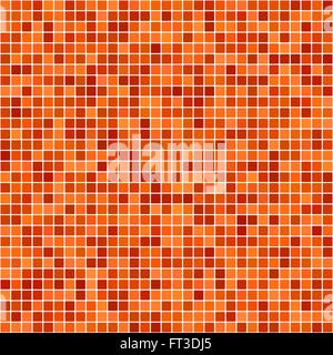 Orange pixel design background Stock Vector