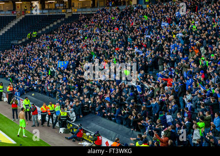 Over 7000 Brighton & Hove Albion Football Fans Watch Their Team Play Away At MK Dons, Milton Keynes, Buckinghamshire, UK Stock Photo