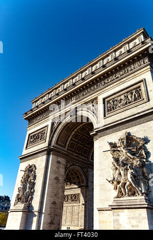 Arc de Triomphe in Paris Stock Photo