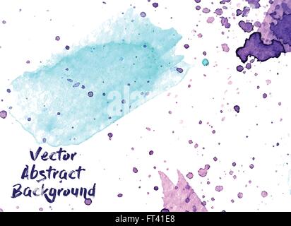 Watercolor vector background. Vector Illustration of an Abstract Background with Blots Stock Vector