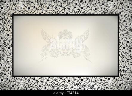 asian frame Stock Vector
