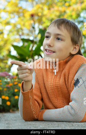 Little boy outdoors Stock Photo