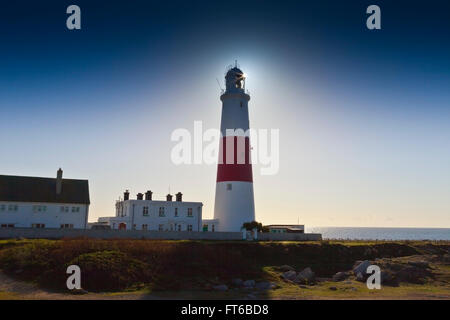 The lighthouse at Portland Bill on the Jurassic Coast in Dorset, England, UK Stock Photo