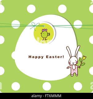Easter card with copy space Stock Vector