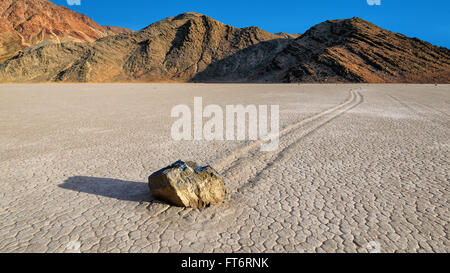 The Racetrack, is a scenic dry lake feature with 'sailing stones' Stock Photo