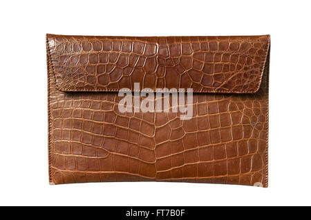 leather bag for pad, brown color Stock Photo