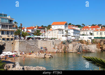 Cascais beach, popular touristic destination near Lisbon, Portugal Stock Photo