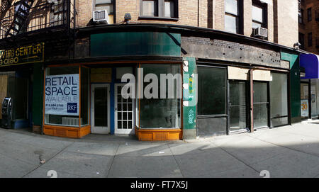 Panorama of vacant retail space in the New York neighborhood of Chelsea on Saturday, March 19, 2016. (© Richard B. Levine) Stock Photo