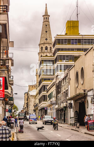 STREETSCENE IN MONTIVIDEO, URUGUAY - CIRCA DECEMBER 2015. Stock Photo