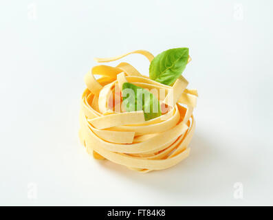 Bundle of dried ribbon pasta Stock Photo