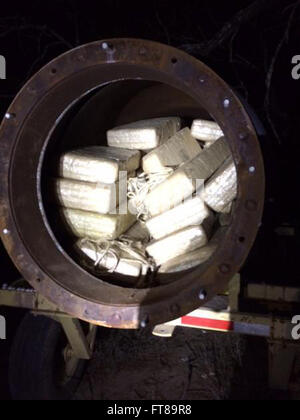 LA ROSITA, Texas – U.S. Border Patrol agents from the Rio Grande Valley Sector confiscated close to $1 million worth of marijuana stored inside metal tanker. Photo provided by U.S. Customs and Border Protection Stock Photo