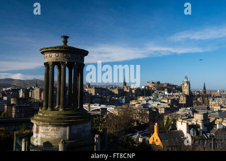 Edinburgh,  Scotland,  seen  from  Calton  Hill,  easter  2016 Stock Photo