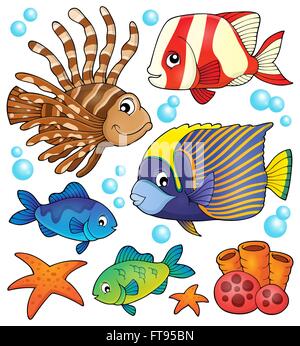 corals and fish clipart image