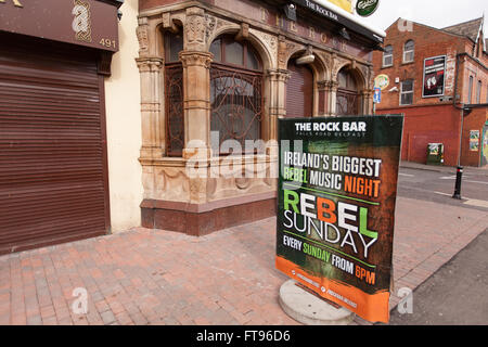 West Belfast, Ireland. 25th March, 2016. The Rock Bar on the Falls Roads in Belfast begins Preperations to Commemorate the 100th Anniversary of the Irish Easter Rising Credit:  Bonzo/Alamy Live News Stock Photo