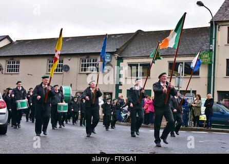 Coalisland, County Tyrone, Northern Ireland. 26th Mar, 2016. An Easter Rising Commemoration and Dedication Parade taking place in Coalisland, County Tyrone Organised by the Sinn Féin Party Credit:  Mark Winter/Alamy Live News Stock Photo