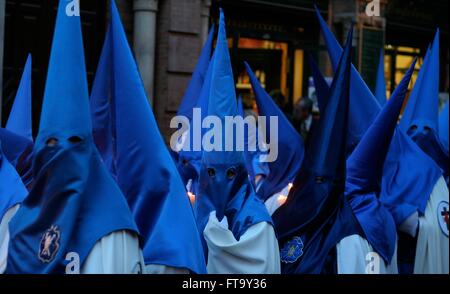 A Catholic penitents belonging to a Cofradias or religious brotherhoods ...