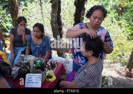 Traditional Practices being used by Healers on the Island of Siquijor,Philippines at the annual Healing Festival Stock Photo