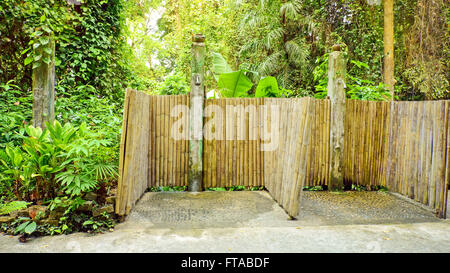 Outdoor Shower background. Stock Photo