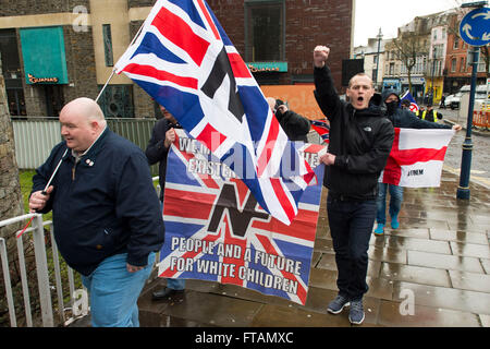 National Front members attend a White Pride rally in Castle Square ...