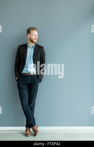 View of the businessman posing in the office Stock Photo