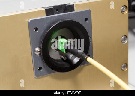 Modern fiber optic testing equipment - interferometer analyzer Stock Photo