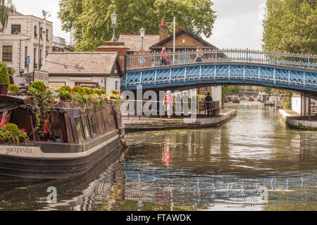 Little Venice, Waterside Cafe, Grand Union Canal,London,England,UK,Europe Stock Photo