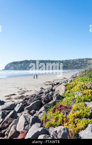 Scarborough Beach and Heads, Sumner, Christchurch, Canterbury Region, South Island, New Zealand Stock Photo