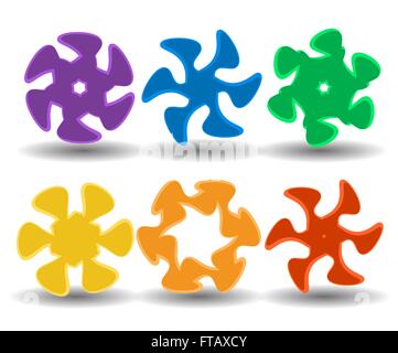 Logo collection over white background Stock Vector