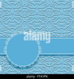 abstract  blue vector wallpaper with circles frame Stock Vector